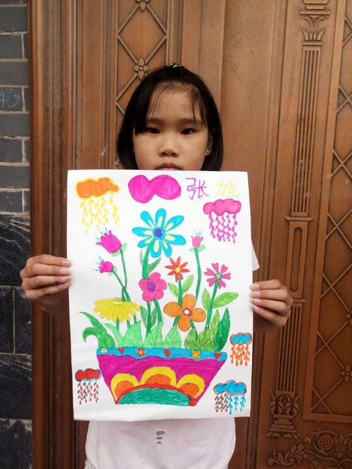 儿童插画,儿童画考级等级一,练习科目花朵