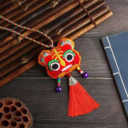 绣花虎头挂件虎头香囊端午节香包唐装配饰叫叫虎平安虎头香囊