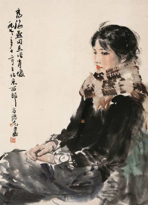 国画大师方增先的人物作品欣赏