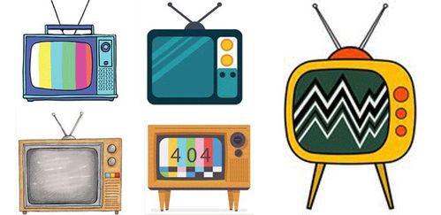 今天就来画一画有趣的电视节目的画面吧. 新闻联播,卡通动画片,广告.