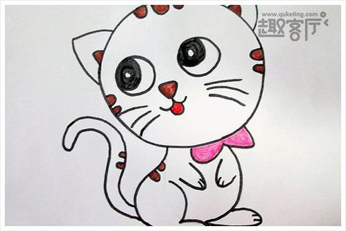 可爱的小猫咪儿童画图片儿童画小花猫简笔画图片大全