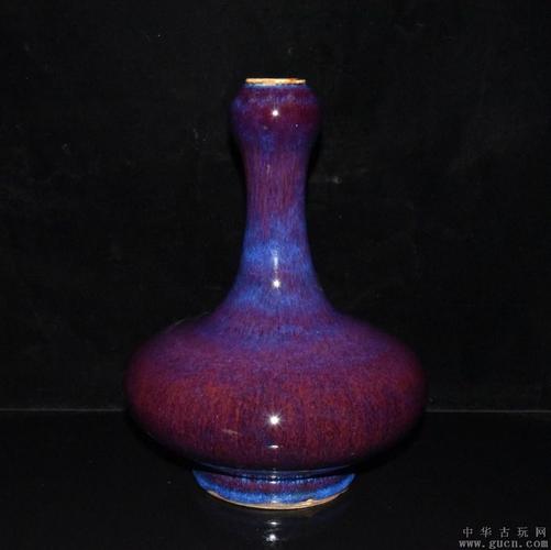 清康熙窑变釉开片胆瓶