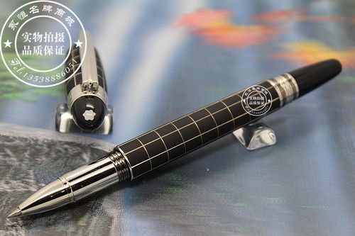 万宝龙 星际行者系列水晶头黑色格子 宝珠笔 签字笔
