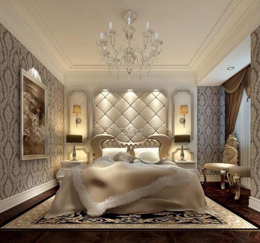 后现代奢华四居室卧室吊顶装修效果图欣赏#1095073063