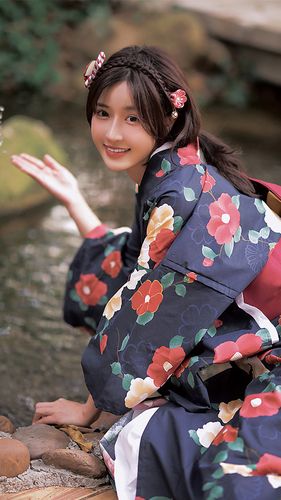 和服美女日系写真手机壁纸