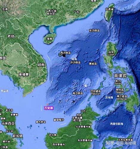 中国南海地形图