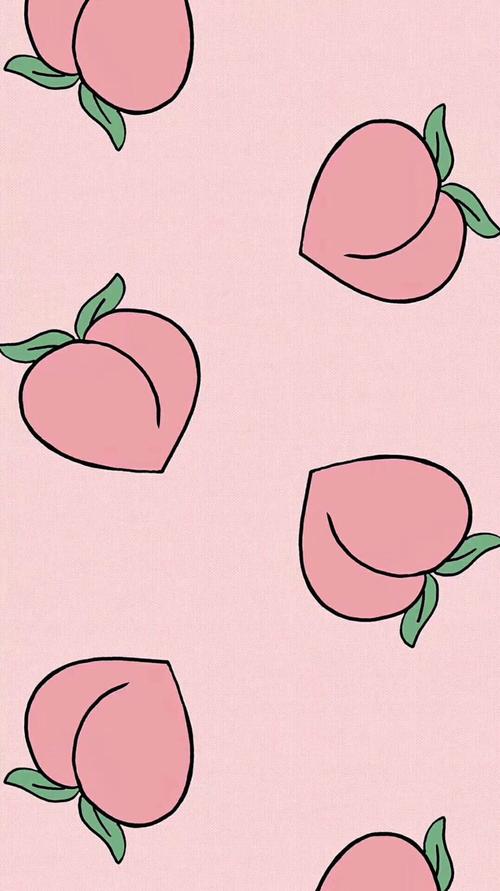 苹果壁纸粉色桃子