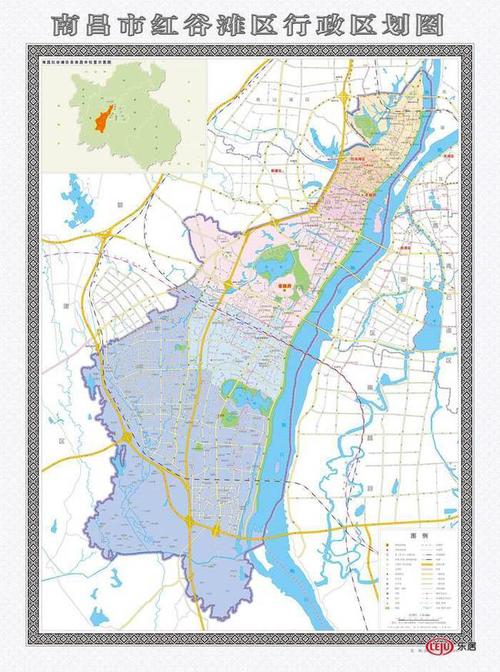 官方发布南昌红谷滩区行政区划图正式发布