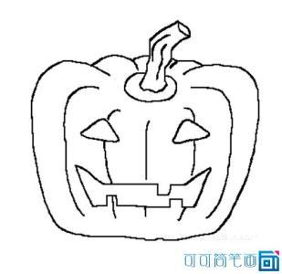 西瓜灯的简笔画大图