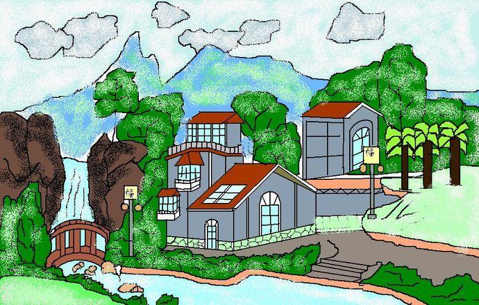 小学生风景画 小学生优秀风景画_小学生风景画获奖作品