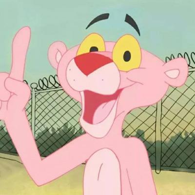 粉红豹头像可爱带人