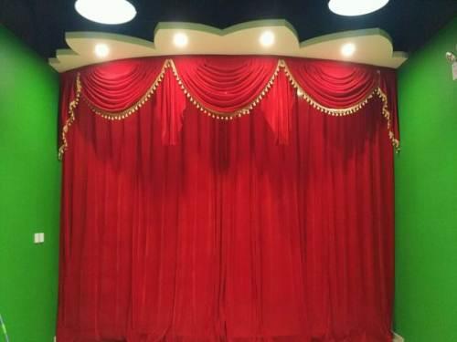 北京定做舞台幕布幼儿园幕布窗帘壁纸卷帘天棚帘