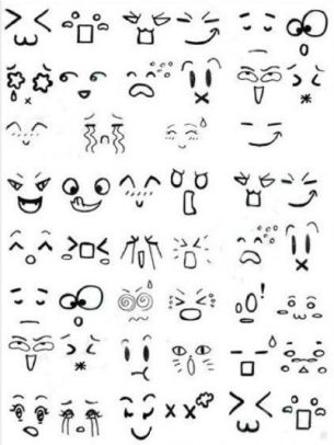 表情小素材简笔画图片