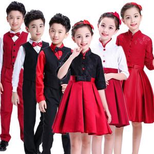 秋冬儿童大合唱演出服中小学生诗歌朗诵演讲比赛男女童主持人礼.