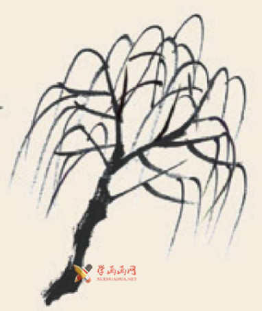 儿童学国画_柳树的画法教程