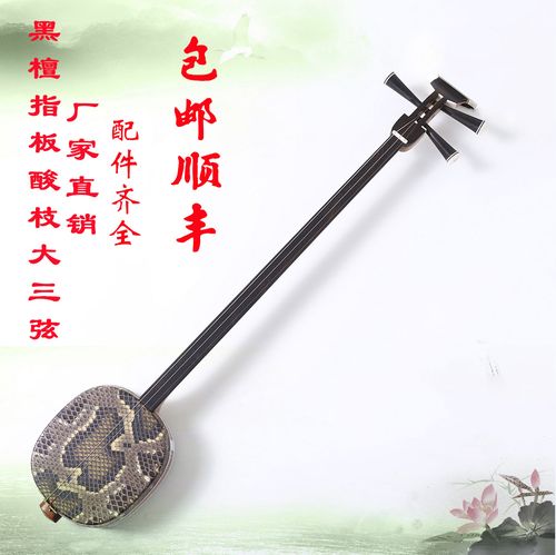 专业黄花梨系列 黄花梨儿童大三弦 宋广宁弟子付全洲亲制 送配件