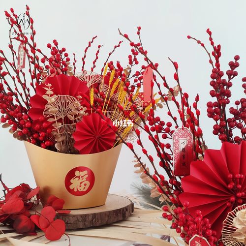 2021年宵花# 银柳到家-银两到家,旺财之花,象征吉祥喜庆06_年宵花