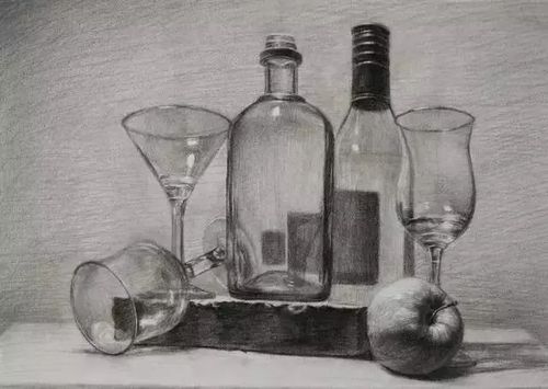 素描玻璃器皿画法教程