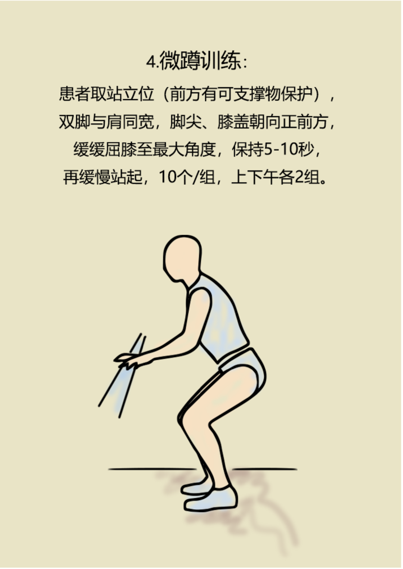 漫画膝关节置换术后康复锻炼和注意事项
