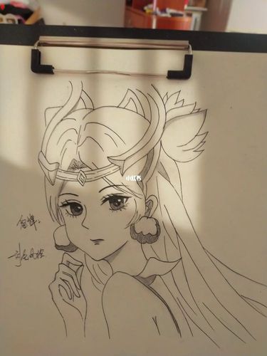 貂蝉临摹画【附过程】_貂蝉_临摹_绘画_人文_绘画