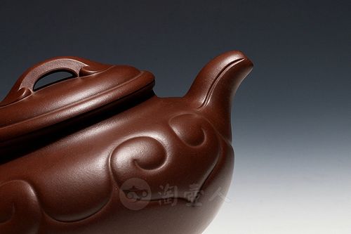 宜兴名家李碧芳紫砂壶作品《如意仿古壶》原矿全手工