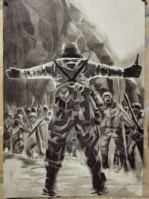 长治十中110班同学用画作致敬卫国戍边英雄