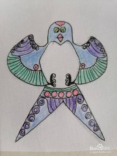 多彩的燕子风筝怎么画