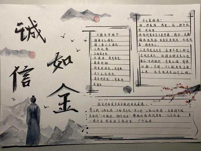 电影学院崇尚道德诚实有信手抄报大赛获奖作品展示