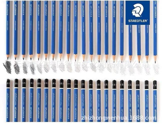 德国staedtler施德楼100蓝杆黑杆10h-12b绘图铅笔 素描 速写铅笔