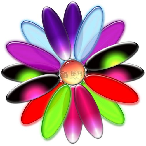 彩色的花朵图案