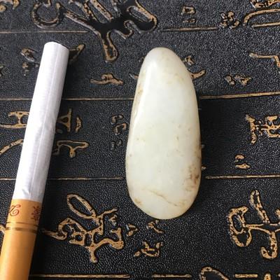 天然新疆和田玉水草沁白玉籽料原石玉器礼品吊坠 特价