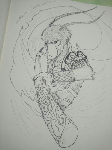 动漫齐天大圣手绘大圣