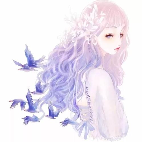 动漫闺蜜头像:日月星辰很美好,但是不及你眉宇带笑