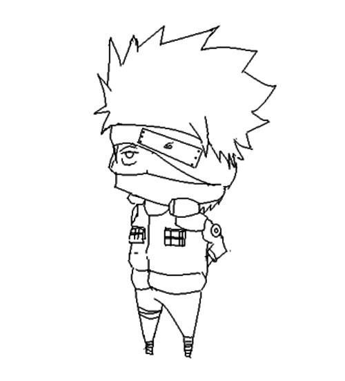 火影人物卡卡西怎么画简单?