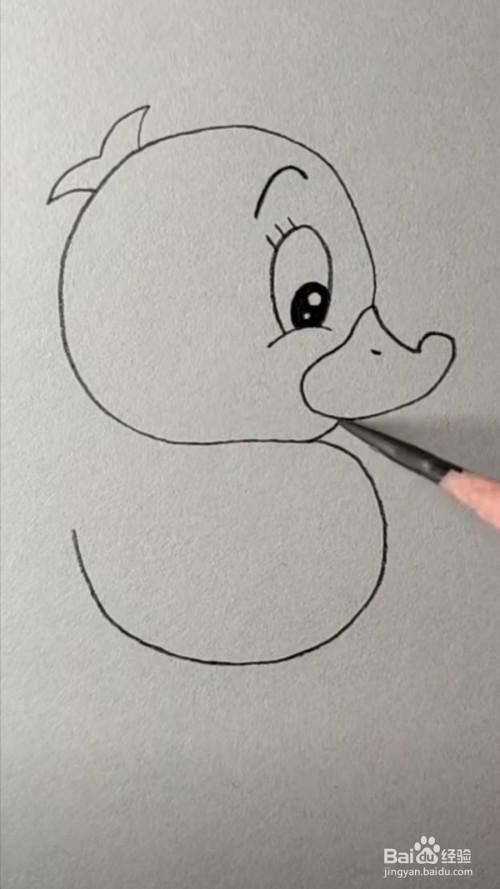 怎么画小鸭子