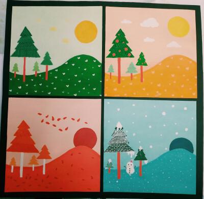 记录大学四年的进步过程色彩构成 色彩联想 春夏秋冬