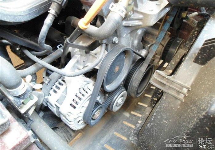 求大神看看这宏光的发电机皮带怎么挂