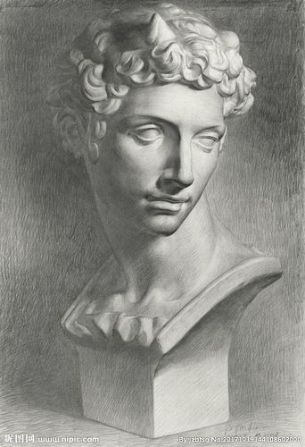 小卫石膏像素描图片