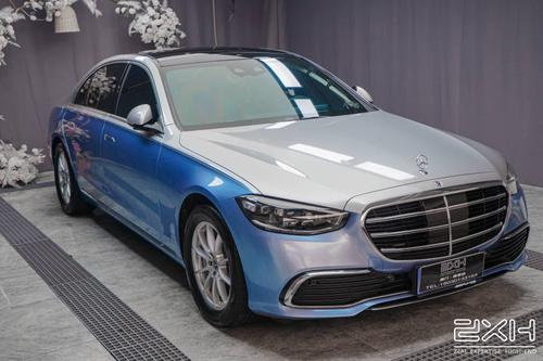 厦门尊享会奔驰s400l双拼改色案例分享