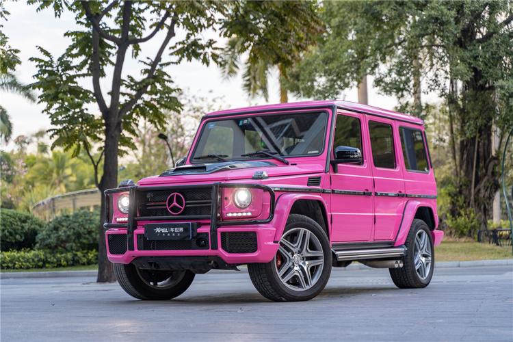 樱花粉|奔驰g500 贴3m g103樱花粉 改色膜,车世界汽车贴膜