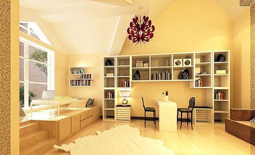 2012书房装修效果图家庭书房装修效果图