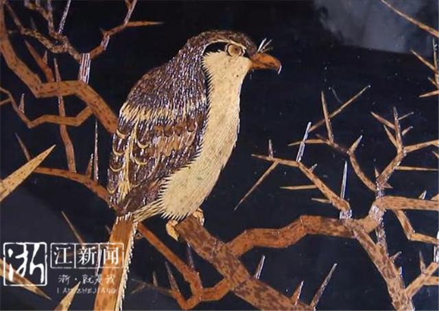 妙手偶得安吉村民把笋壳变精美画作
