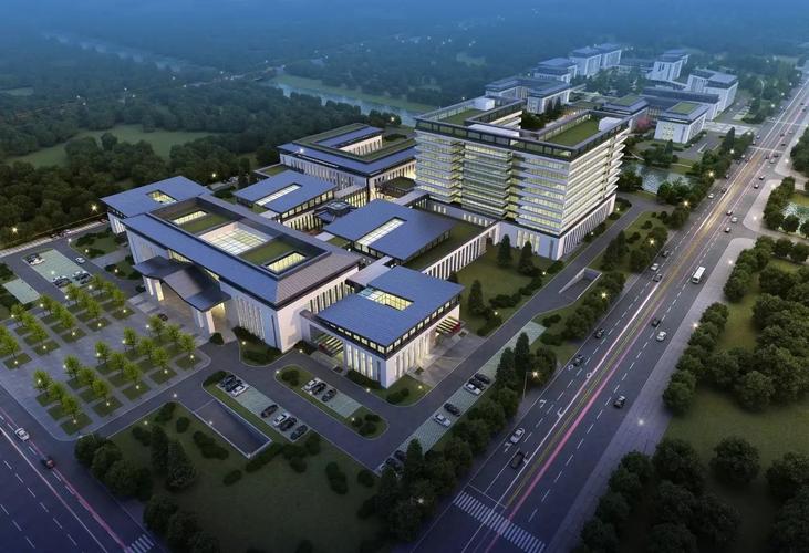 医疗区鸟瞰图沿街人视图疗养区鸟瞰图总体布局采用化整为零,网格化的