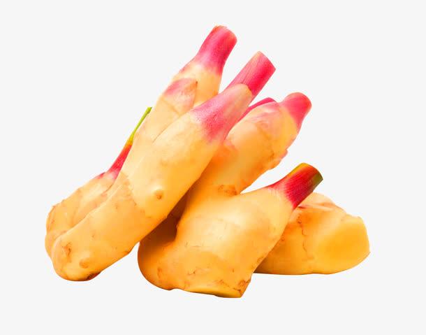 黄色清新生姜装饰图案