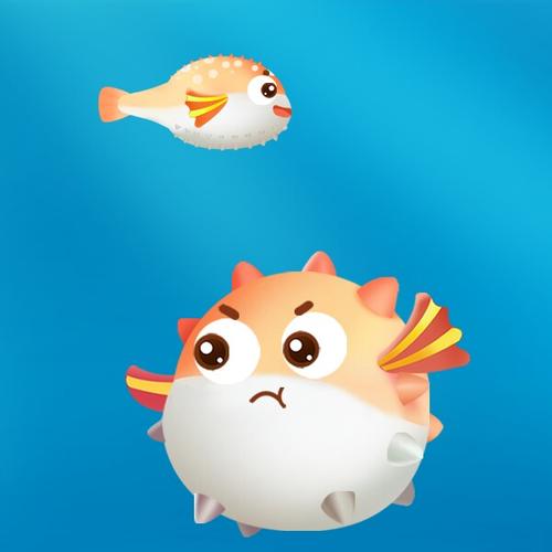 当河豚生气时,他们会变大!