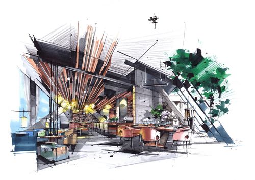 吕律谱室内手绘作品卓越手绘