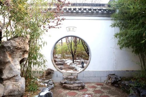 古建筑园林空间隔断的艺术洞门