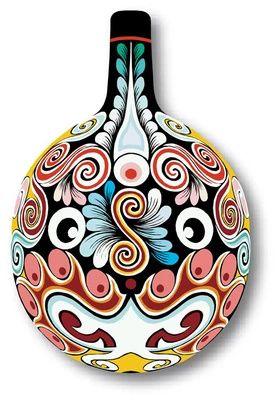 马勺葫芦纸浆面具脸谱手绘绘画空白色涂色幼儿园diy儿童美术材料