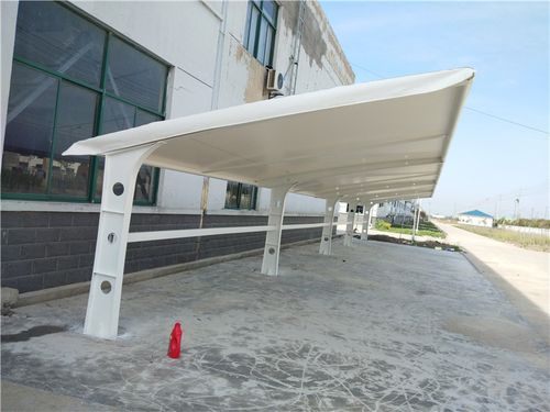 安装定制膜结构户外电动车停车棚加工小区遮阳挡雨电动车停车棚