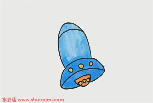 宇宙飞船怎么画宇宙飞船简笔画图片大全带颜色